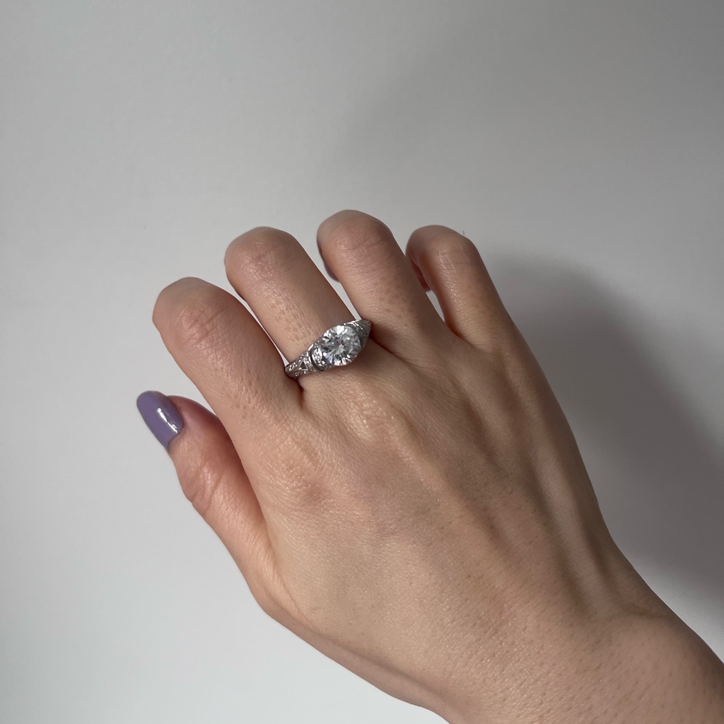 Nwt Diamonique 14k Gold Fancy Diamond Ring 729$